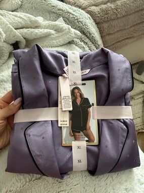 Victoria's Secret Lilac Satin Short Pajama Set